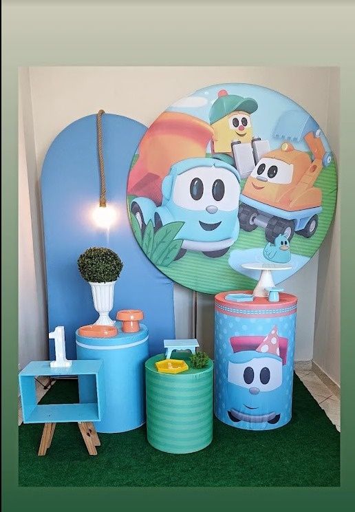Decoração Infant. Carrinho - FIG FESTA 