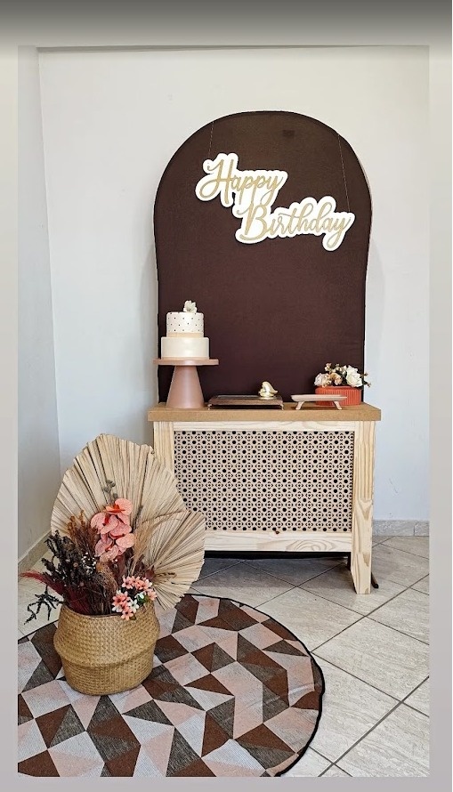 Decoração Adulto Happy Marron Ii - FIG FESTA 