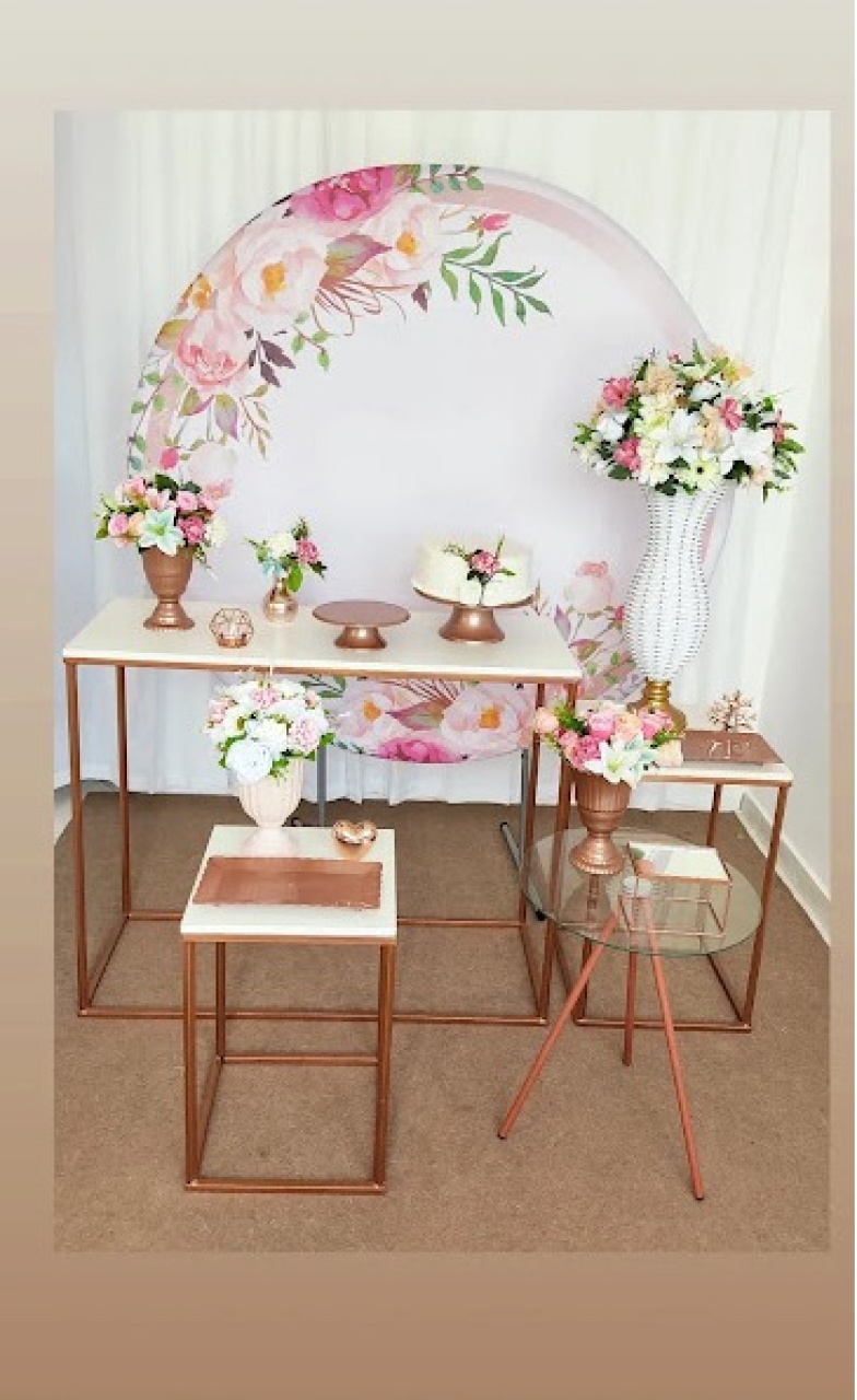  Decoração Adulto / Geometrico Rosa - FIG FESTA 