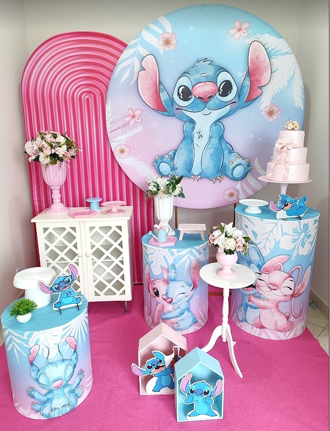 Stitch Rosa E Azul - FIG FESTA 