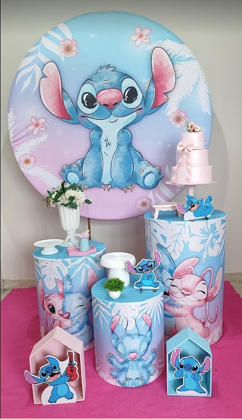 Stitch Rosa E Azul - FIG FESTA 