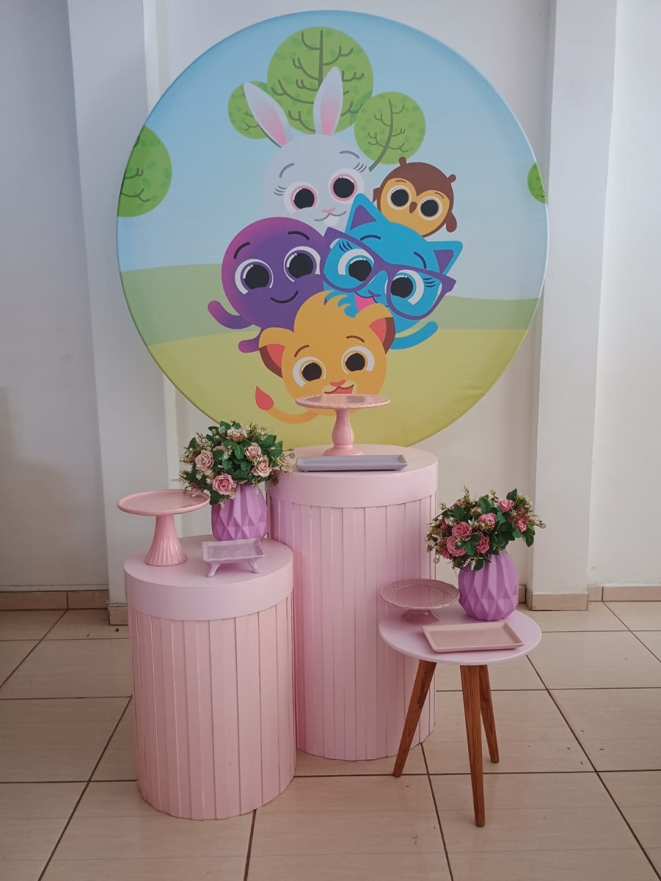 Kit Pegue E Monte P - Bolofofos Rosa  - adolettalocacoes