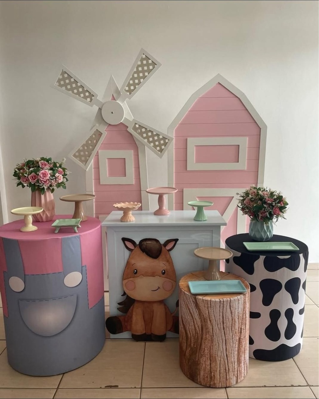 Kit Pegue E Monte Gg - Fazendinha  Rosa - adolettalocacoes