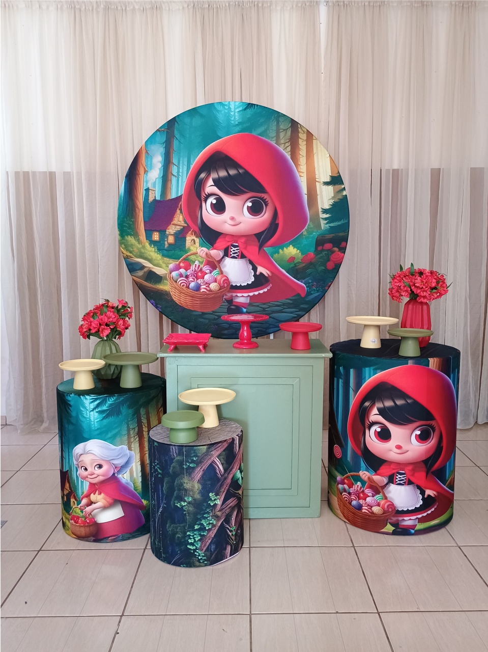 Kit Pegue E Monte M - Chapeuzinho Vermelho Cute - adolettalocacoes