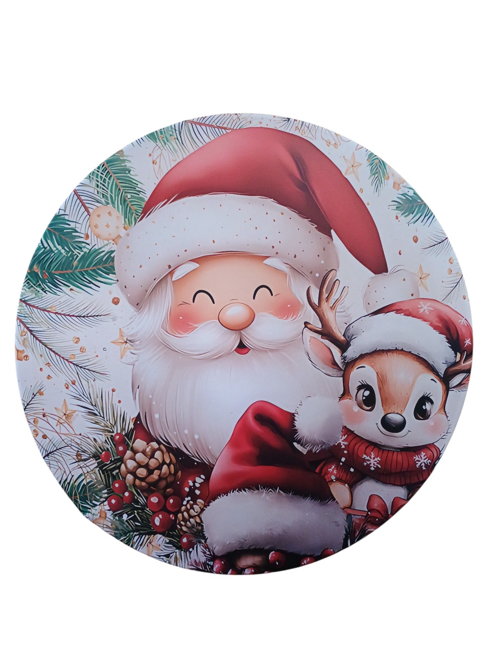 Tecido Sublimado - Natal Papai Noel Neve - adolettalocacoes