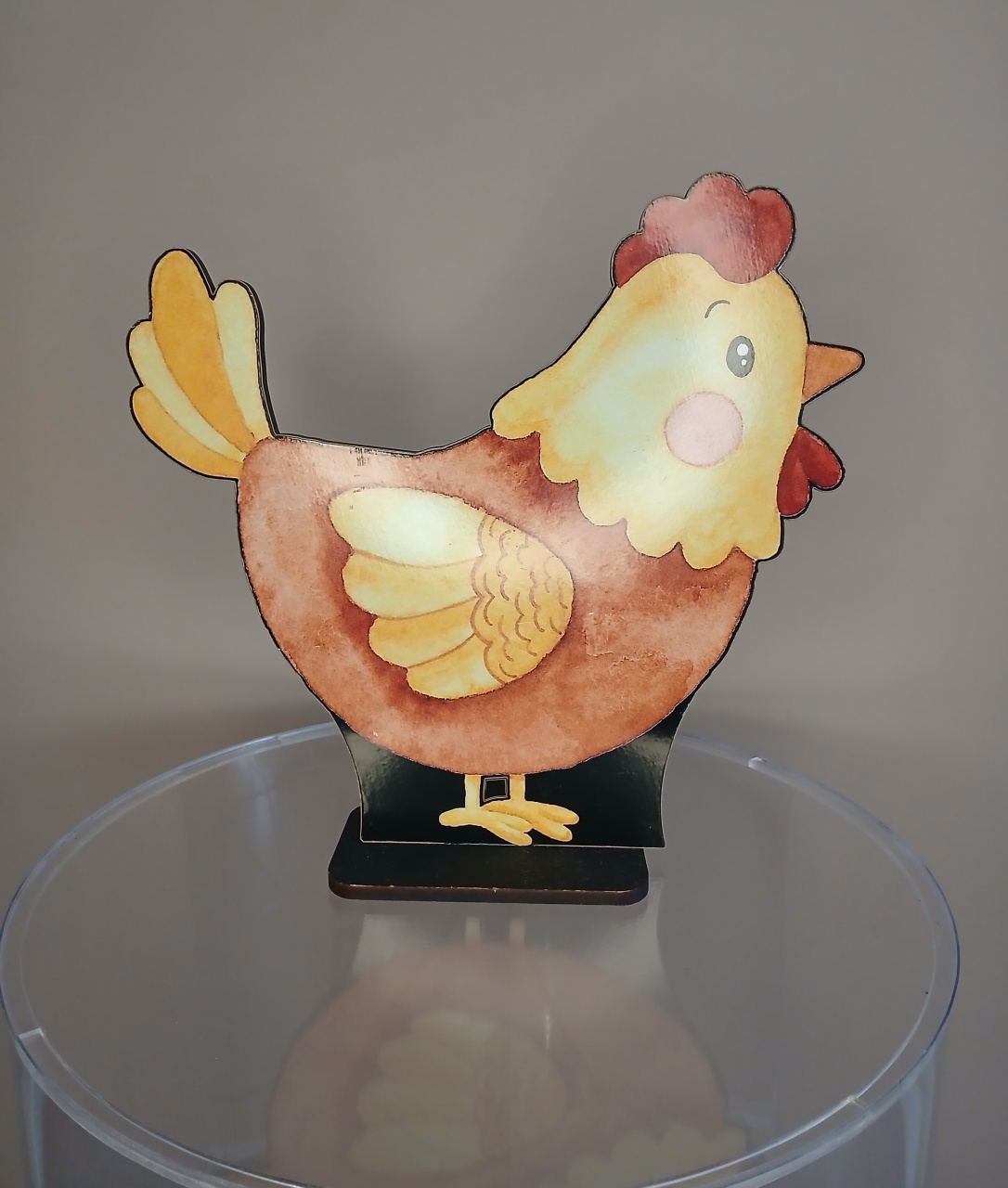Enfeite de Mesa - Galinha - Mdf  - adolettalocacoes