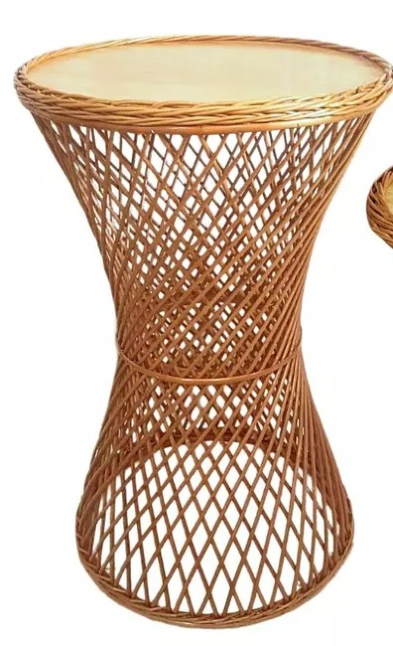  Mesas  Vime Natural Rattan Calice G - adolettalocacoes