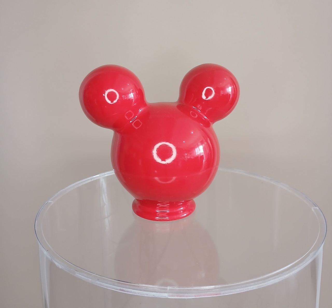Cabeça  Mickey Porcelana - Vermelho  - adolettalocacoes