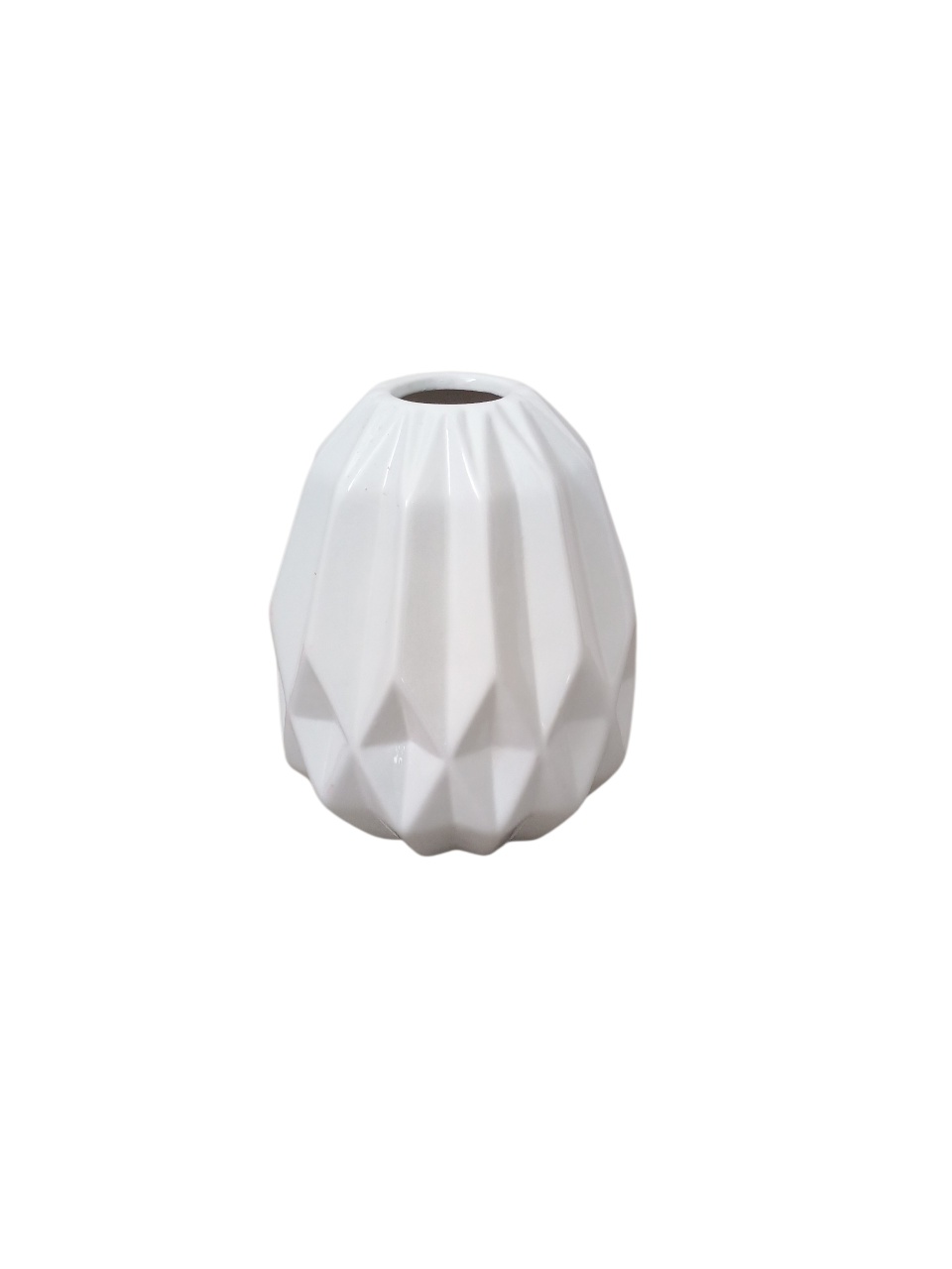 Vaso Geométrico M - Branco - adolettalocacoes