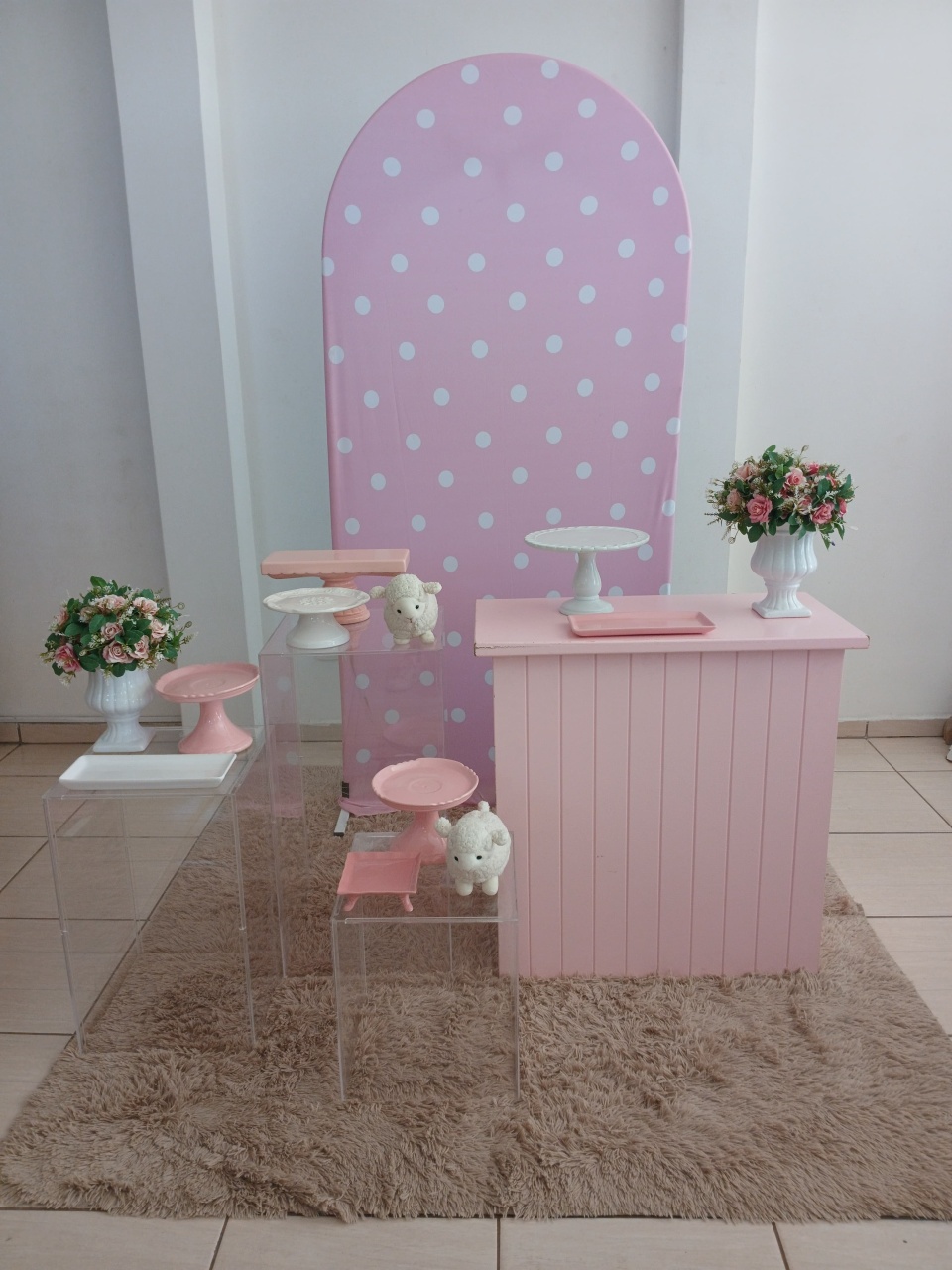 Kit M - Chá de Bebê Rosa  - adolettalocacoes