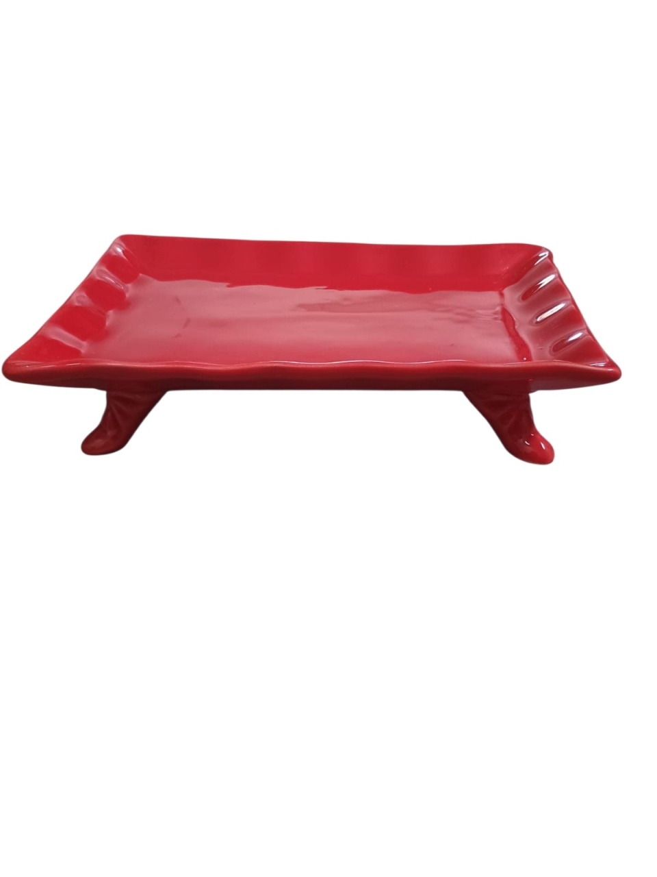 Bandeja Retangular Vermelho - adolettalocacoes