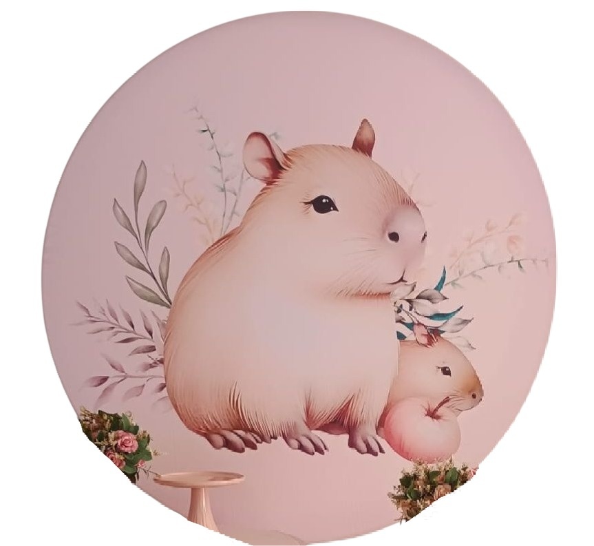 Tecido Sublimado - Capivara  - adolettalocacoes