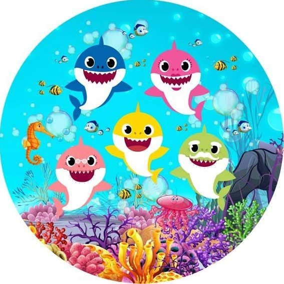 Tecido Sublimado Baby Shark - adolettalocacoes