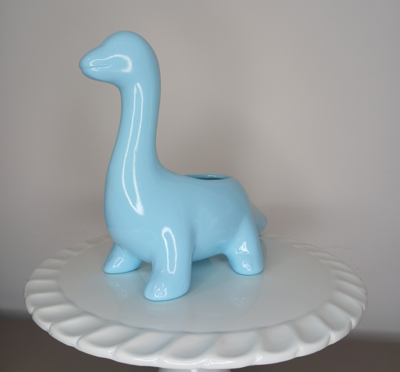 Enfeite de Mesa - Dinossauro Azul - Porcelana  - adolettalocacoes