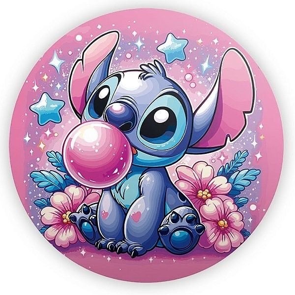 Tecido Sublimado - Stitch Chiclete  - adolettalocacoes