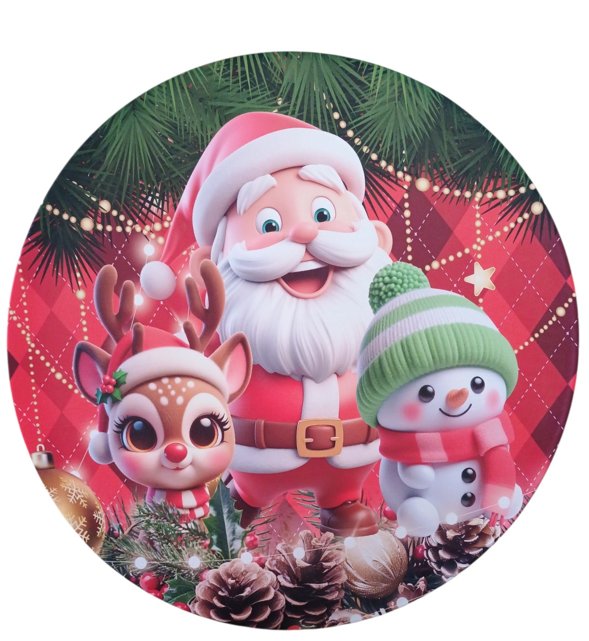 Tecido Sublimado - Natal Papai Noel - adolettalocacoes
