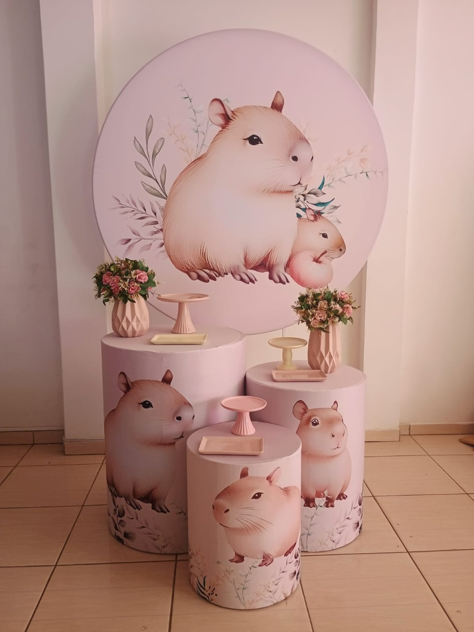 Kit Capivara Rosa  - adolettalocacoes