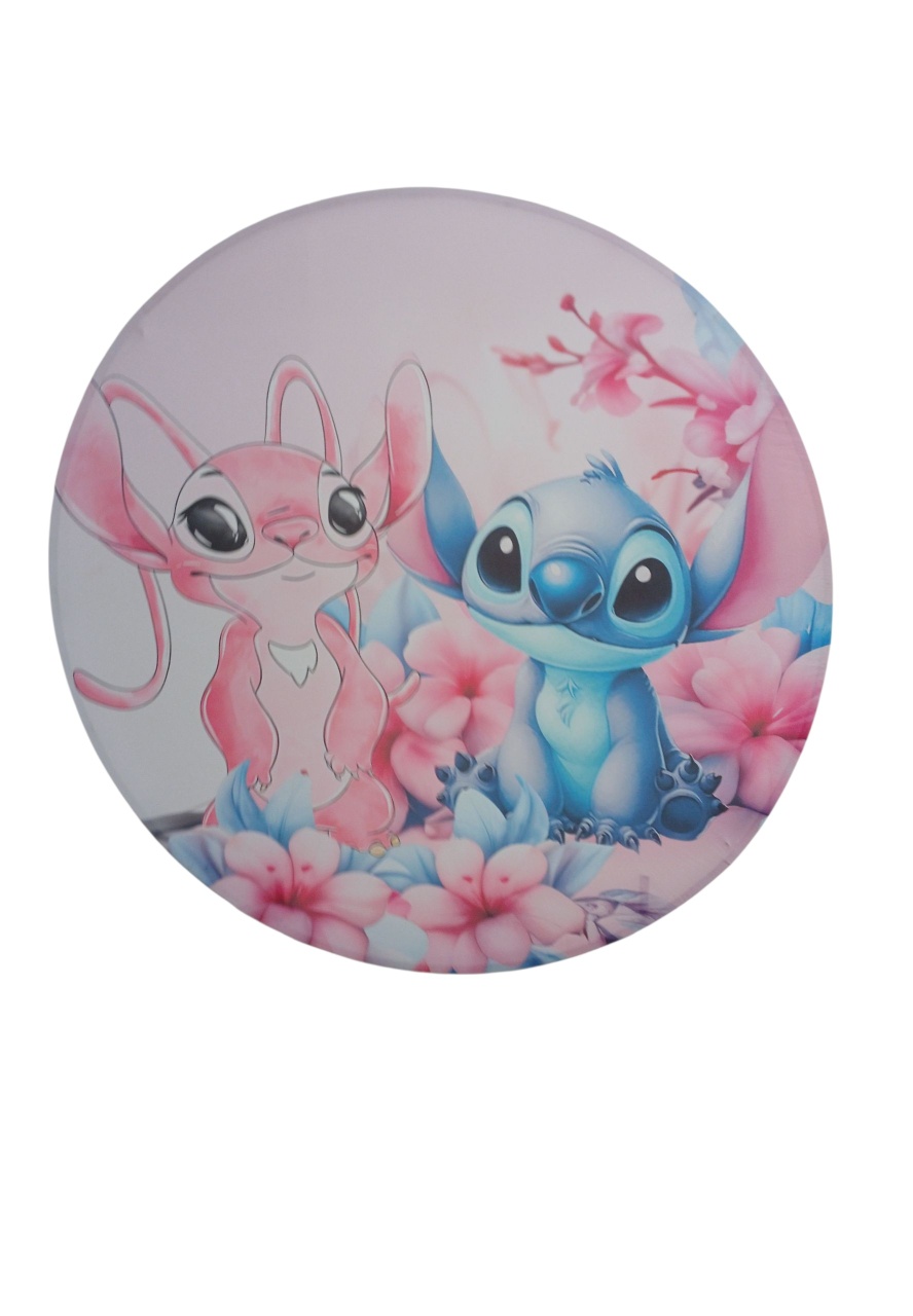 Tecido  Sublimado - Stitch E Angel  - adolettalocacoes