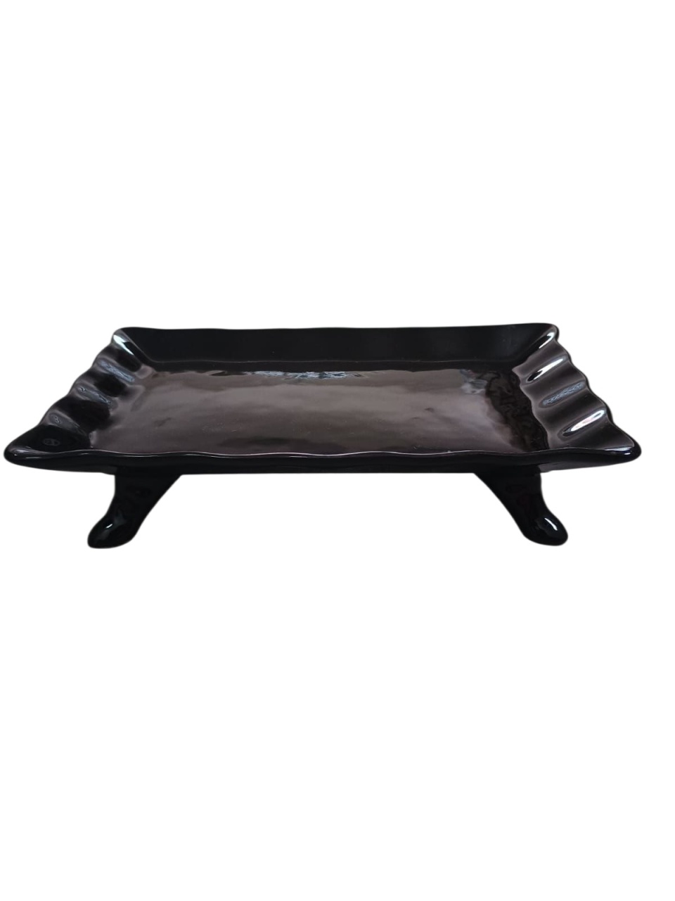 Bandeja Retangular Preto  - adolettalocacoes