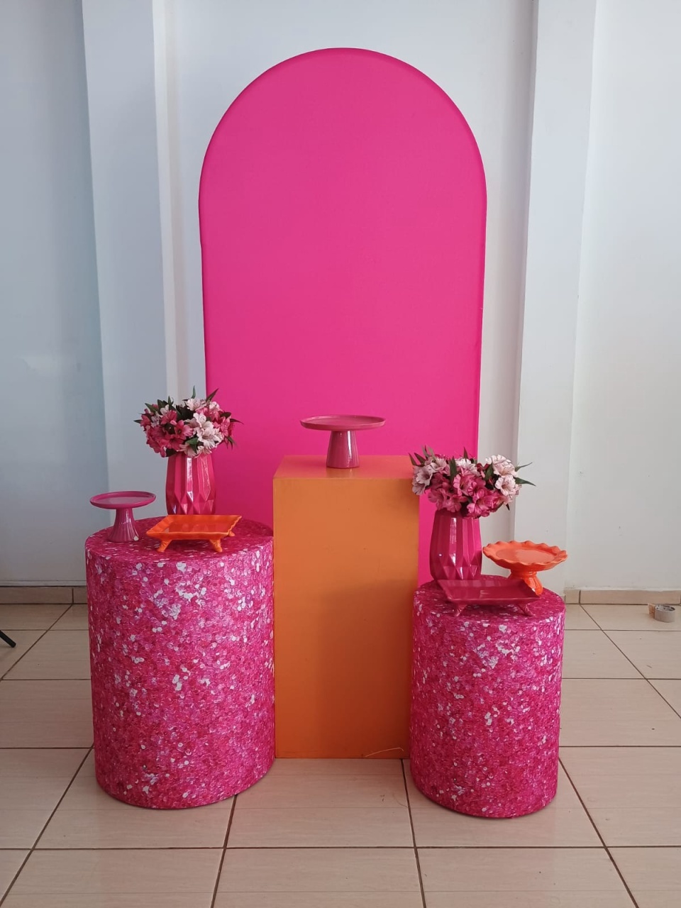 Kit Pegue E Monte P - Pink E Laranja  - adolettalocacoes
