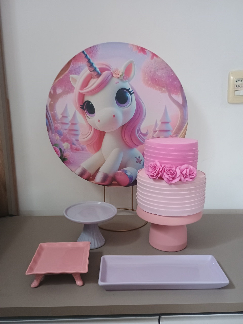 Kit de Mesa - Unicórnio  - adolettalocacoes