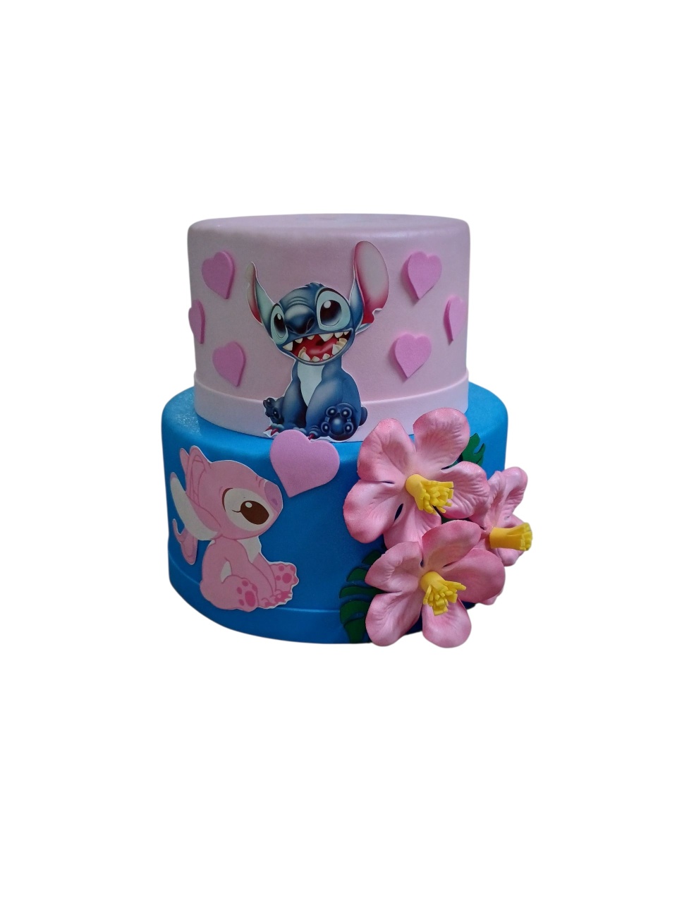 Bolo Cenográfico Stitch E Angel  - adolettalocacoes