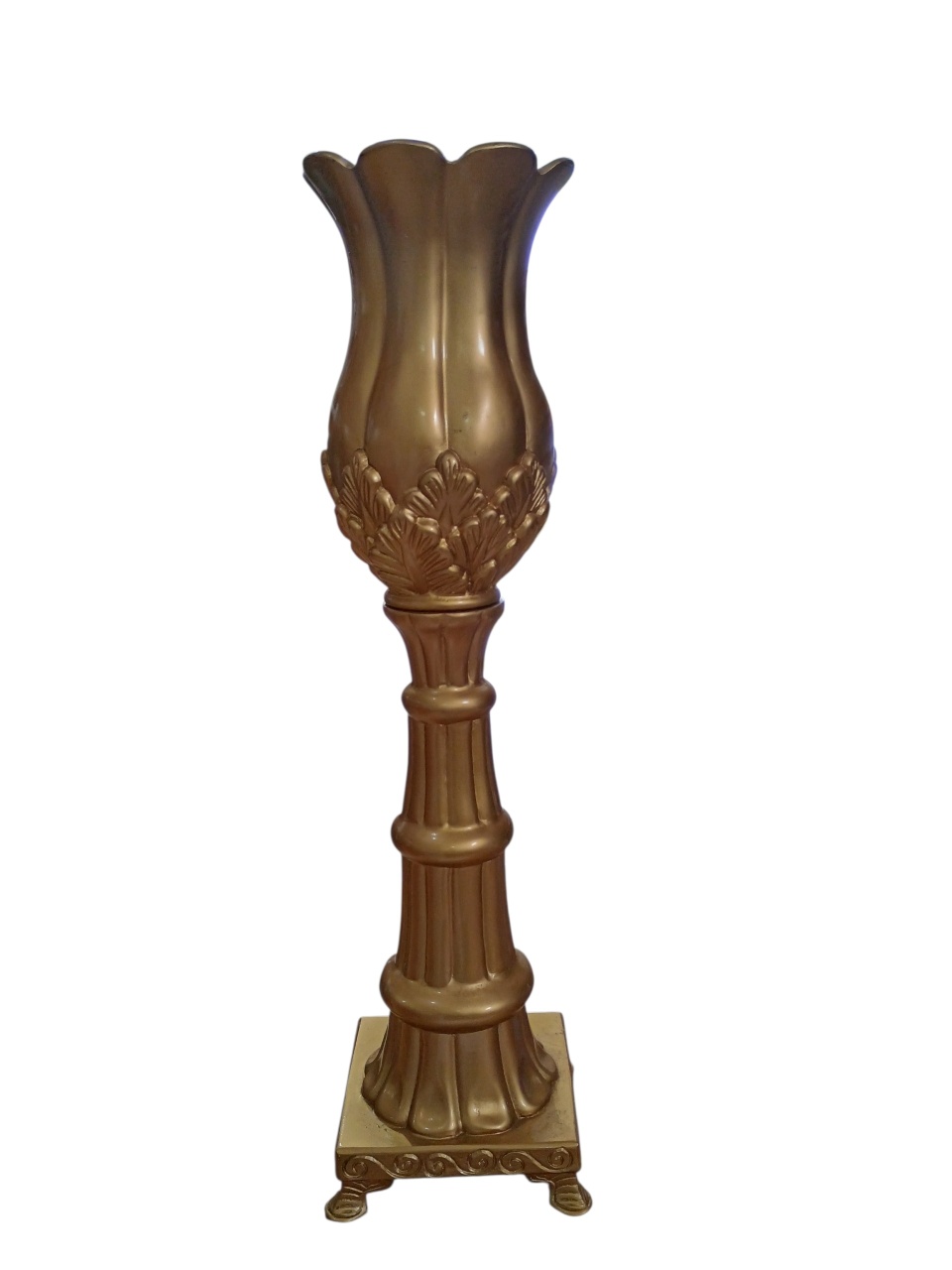 Vaso Com Pé Gg - Dourado  - adolettalocacoes