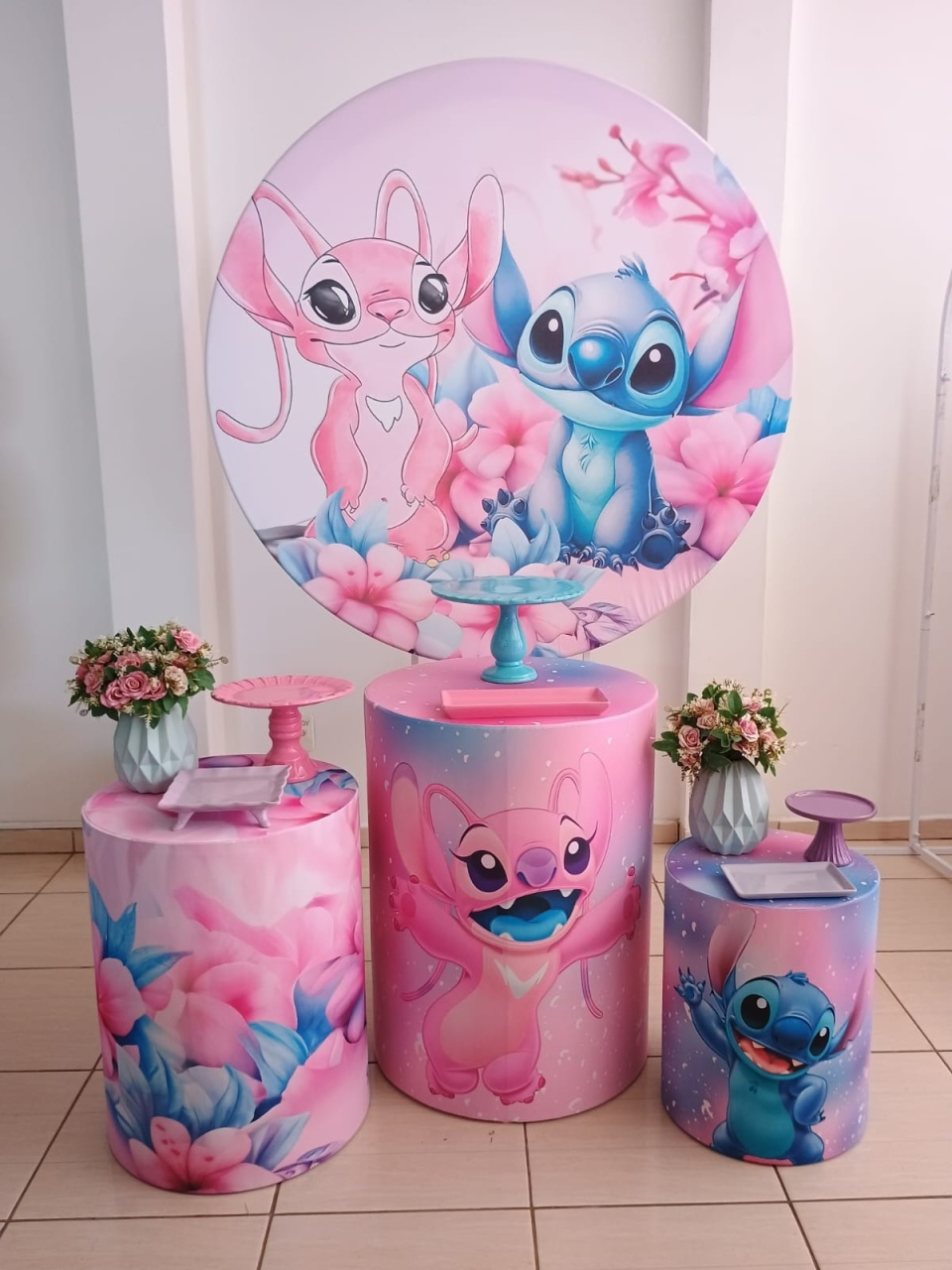 Kit Pegue E Monte P - Stitch E Angel  - adolettalocacoes