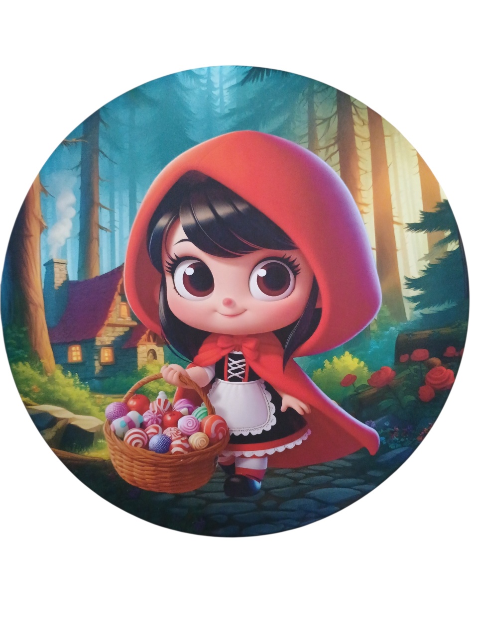 Tecido Sublimado - Chapeuzinho Vermelho Cute - adolettalocacoes