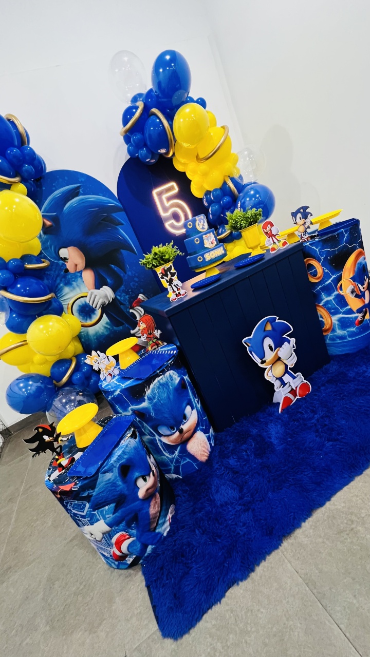 Decoração Sonic - RF PEGUE E MONTE E PERSONALIZADOS