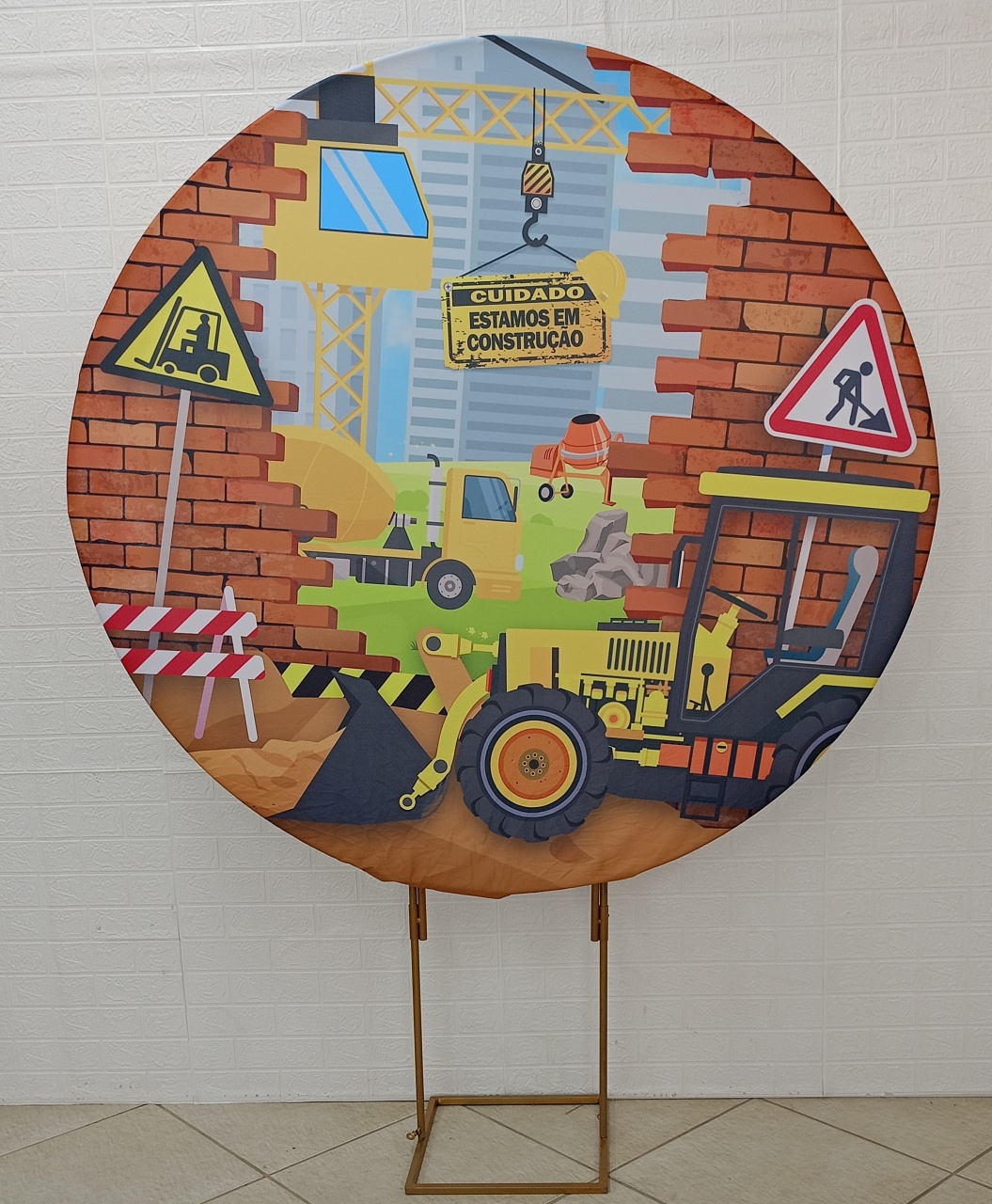 Painel Trator, Construção - Construtor  - Jetibà Festas