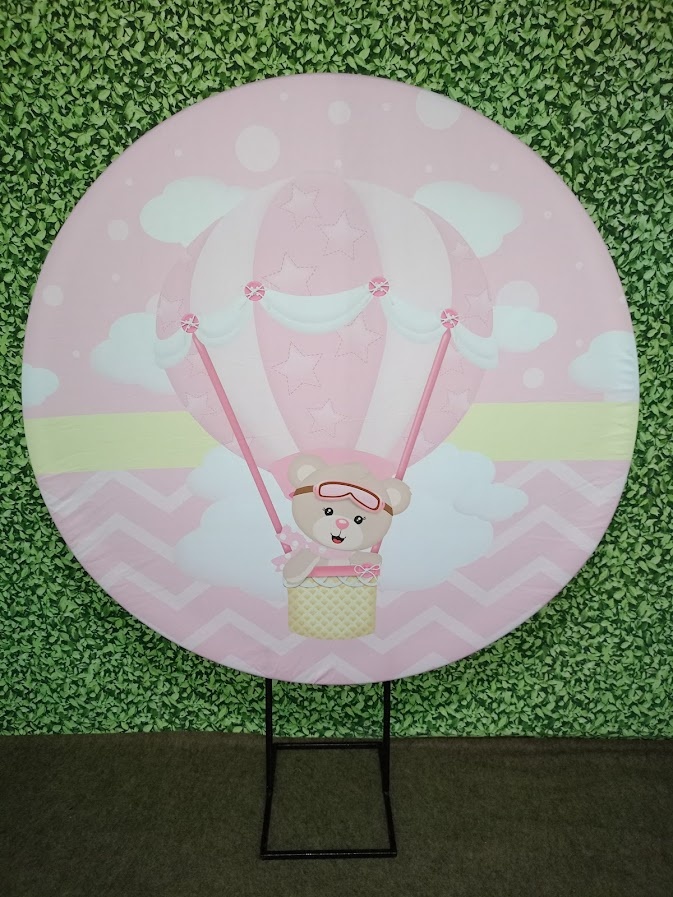 Painel Uso - Balão Rosa  - Jetibà Festas