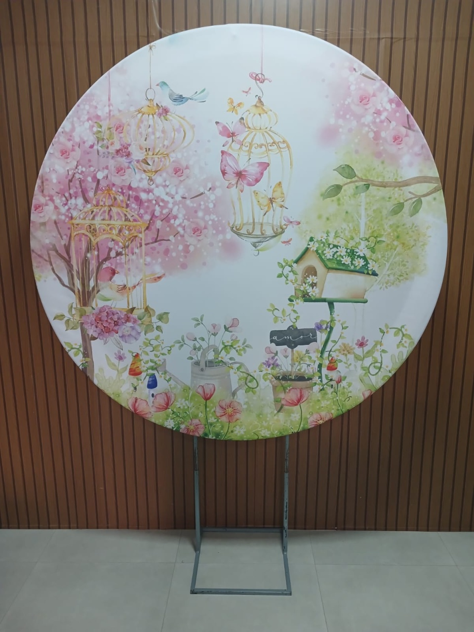 Painel Jardim Encantado 2- Flores E Borboletas  - Jetibà Festas