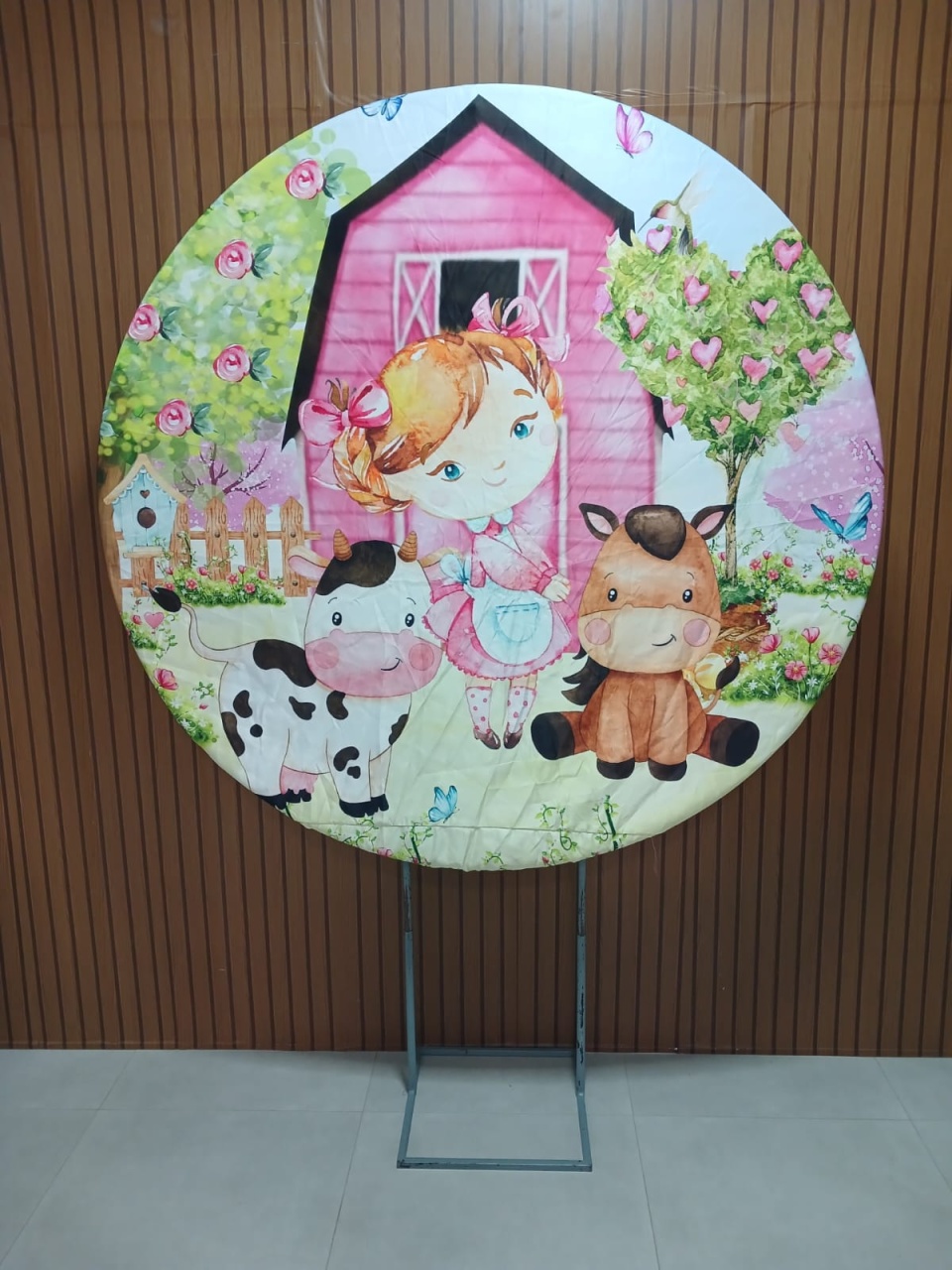 Painel Fazendinha - Menina Na Fazenda - Jetibà Festas