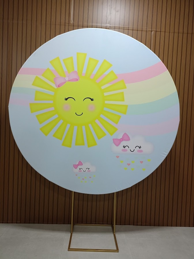 Painel Chuva de Amor - Arco Iris Sol - Jetibà Festas