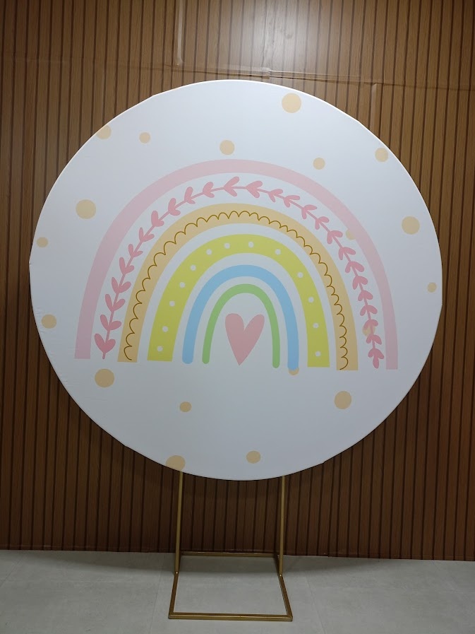 Painel Arco Iris - Bolinhas  - Jetibà Festas