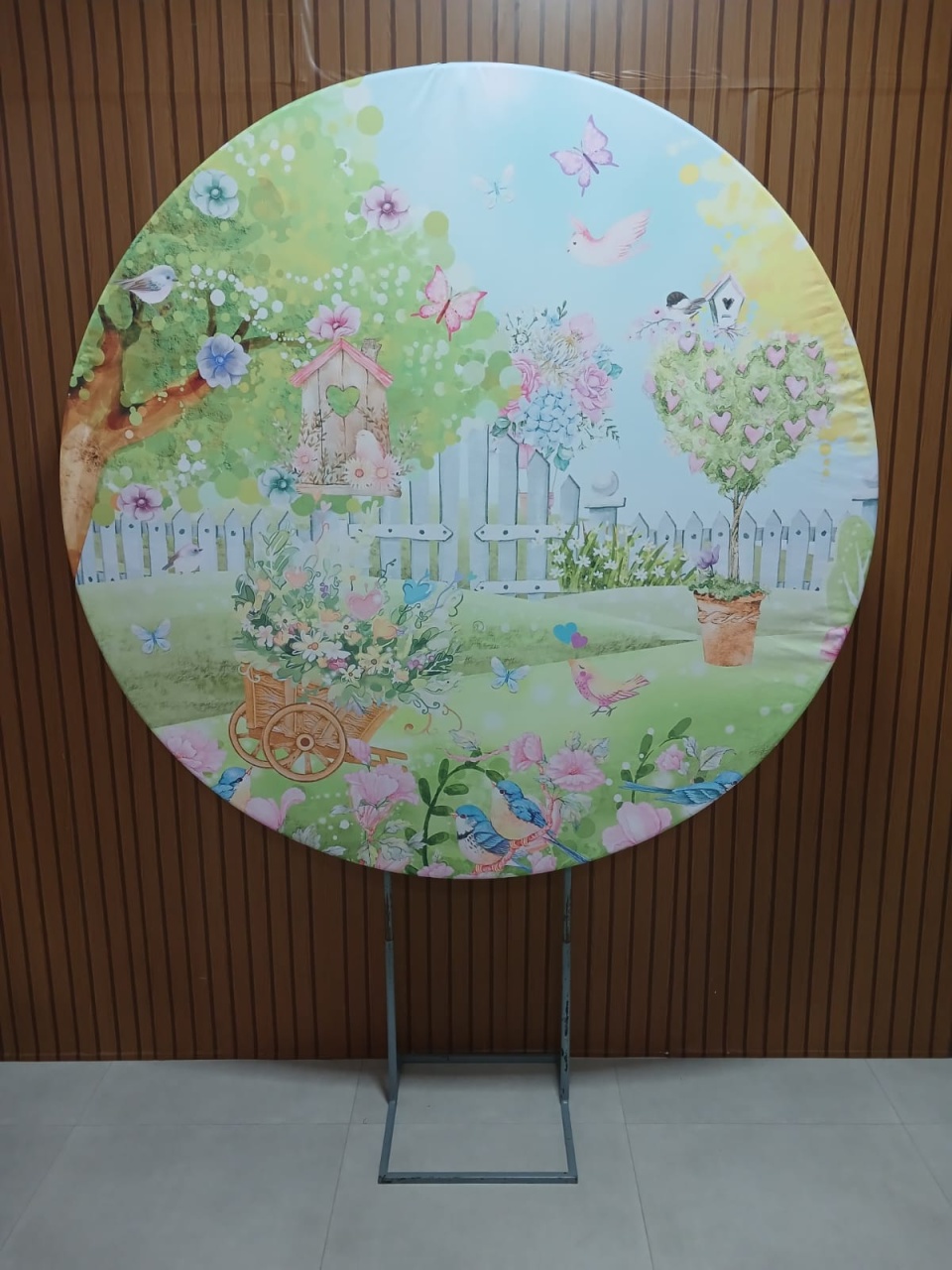 Painel Jardim Encantado - Passaros E Flores - Jetibà Festas