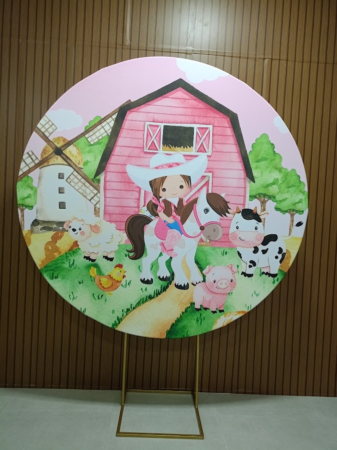 Painel Fazendinha 2 - Menina Na Fazenda - Jetibà Festas