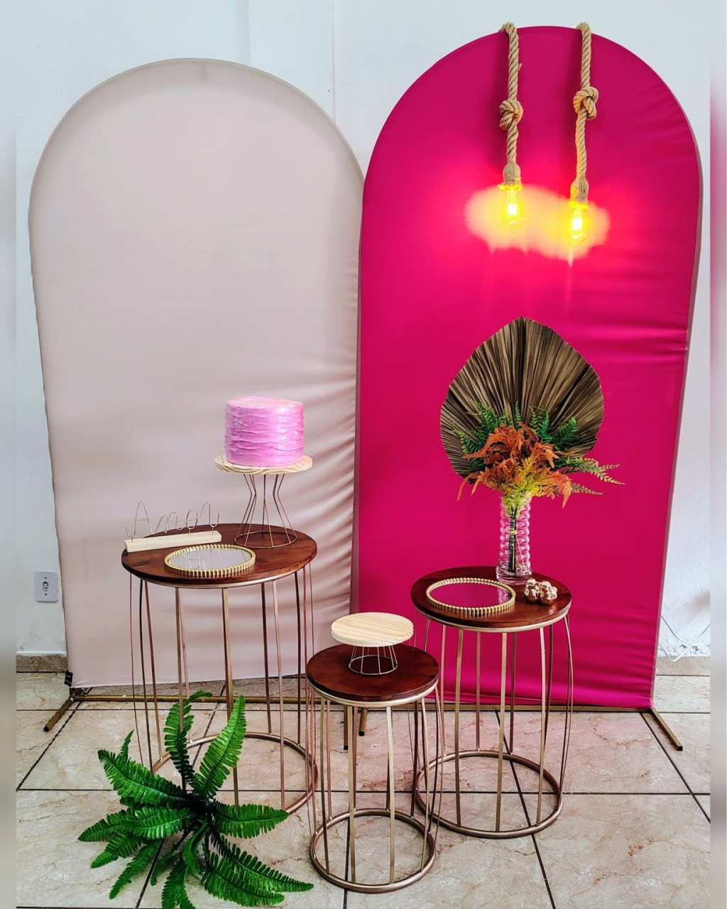 Kit Pink E Nude C/ Luminárias - CARLA CHIESA FESTAS