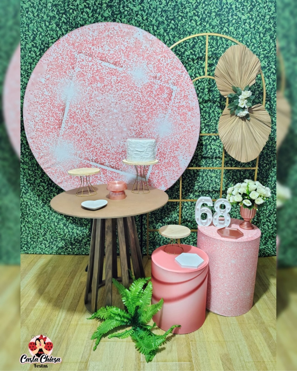 Composição Glitter Rosé - CARLA CHIESA FESTAS