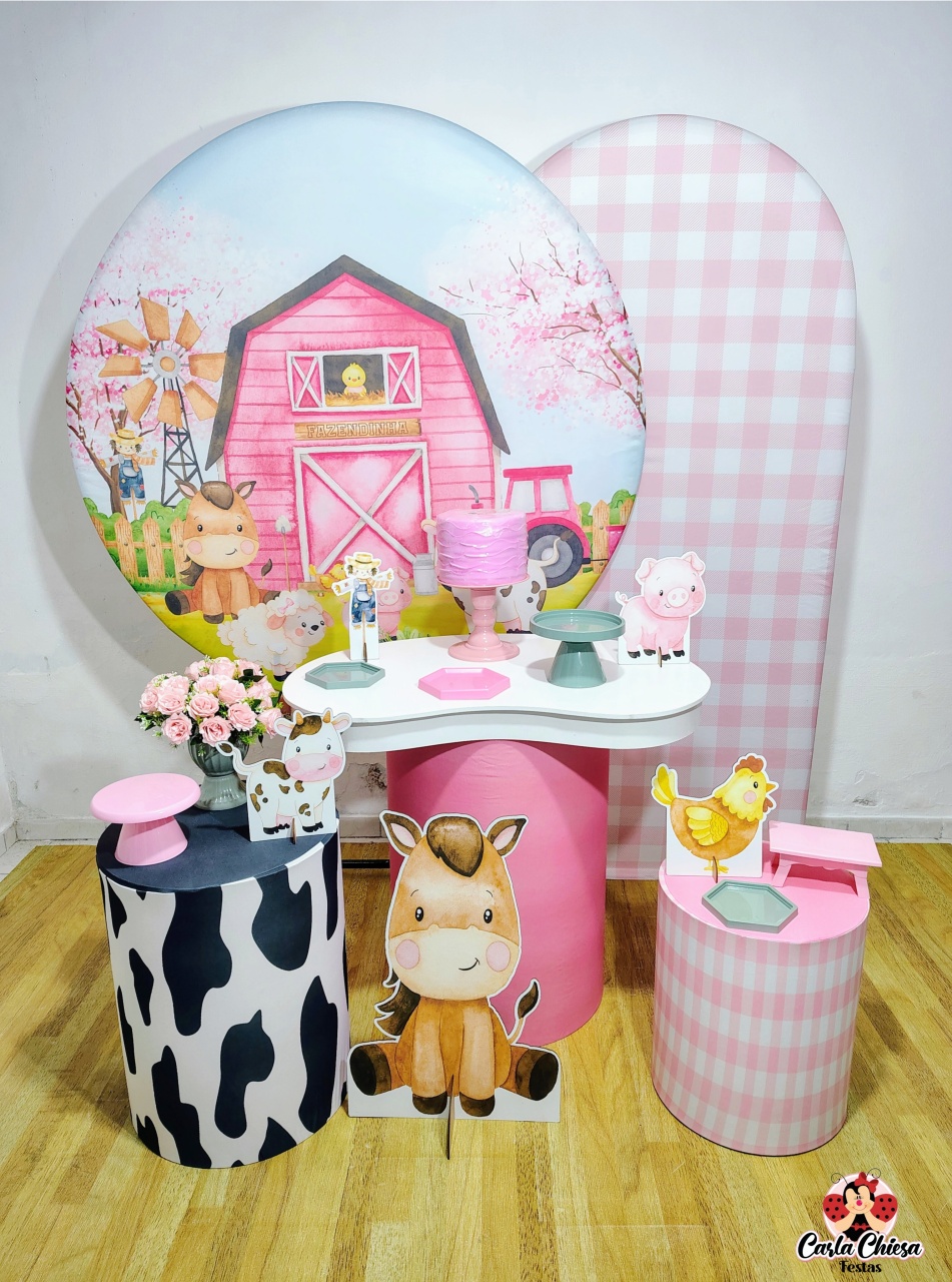 Kit Orgânico M - Fazendinha Rosa - CARLA CHIESA FESTAS