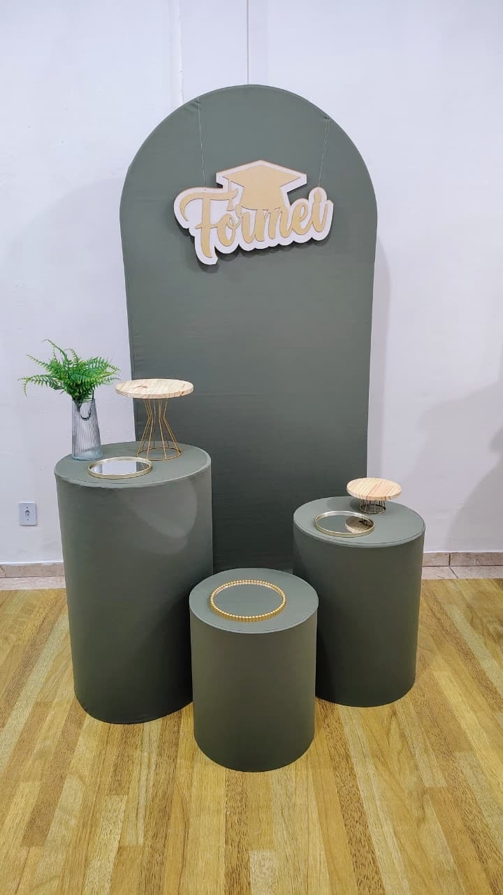 Kit Painel Romano C/ Cilindros Formei - Verde Oliva - CARLA CHIESA FESTAS