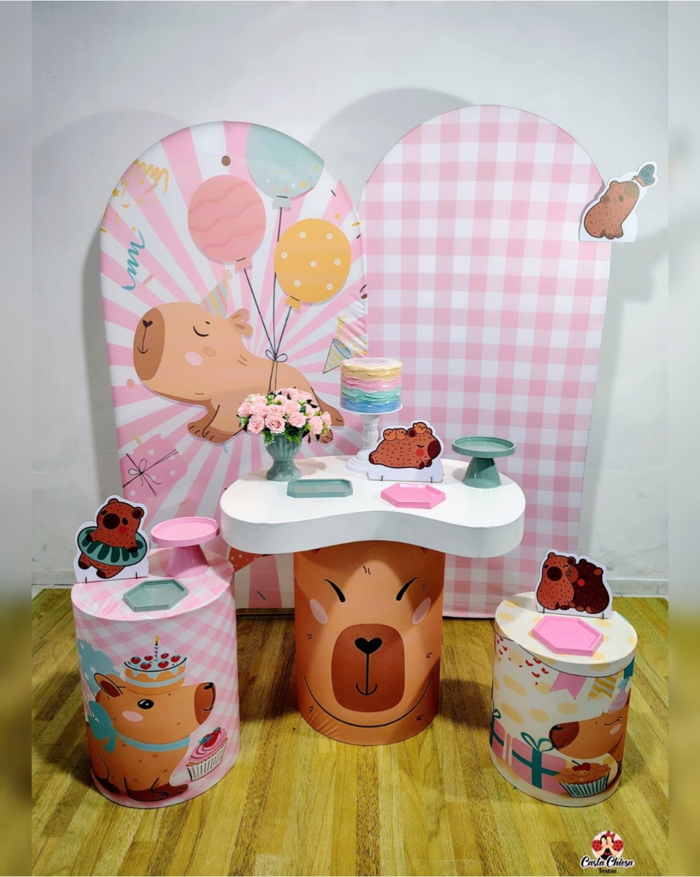 Linha Organica Capivara Rosa - CARLA CHIESA FESTAS