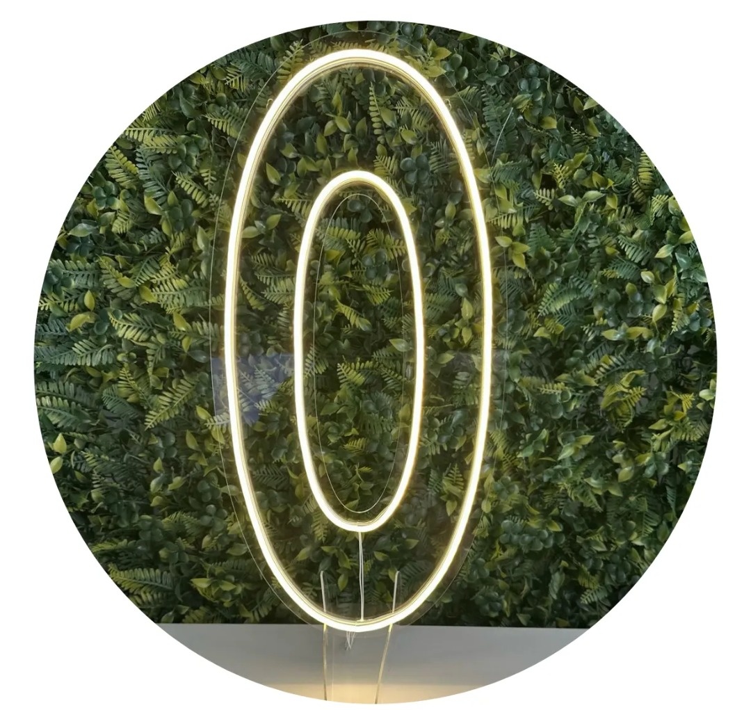 Número 0 - Led Branco Quente 50 Cm - CARLA CHIESA FESTAS