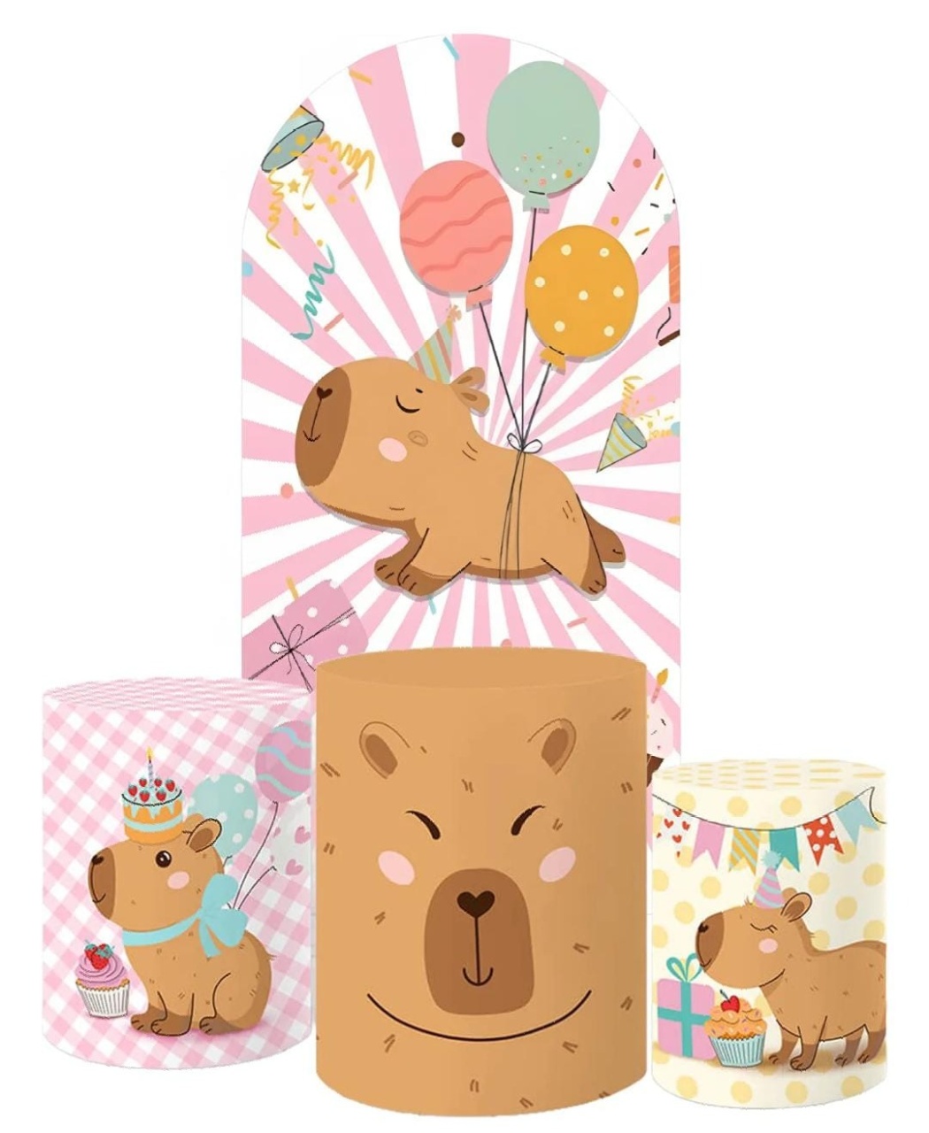 Kit Celebre Capivara Rosa  - CARLA CHIESA FESTAS