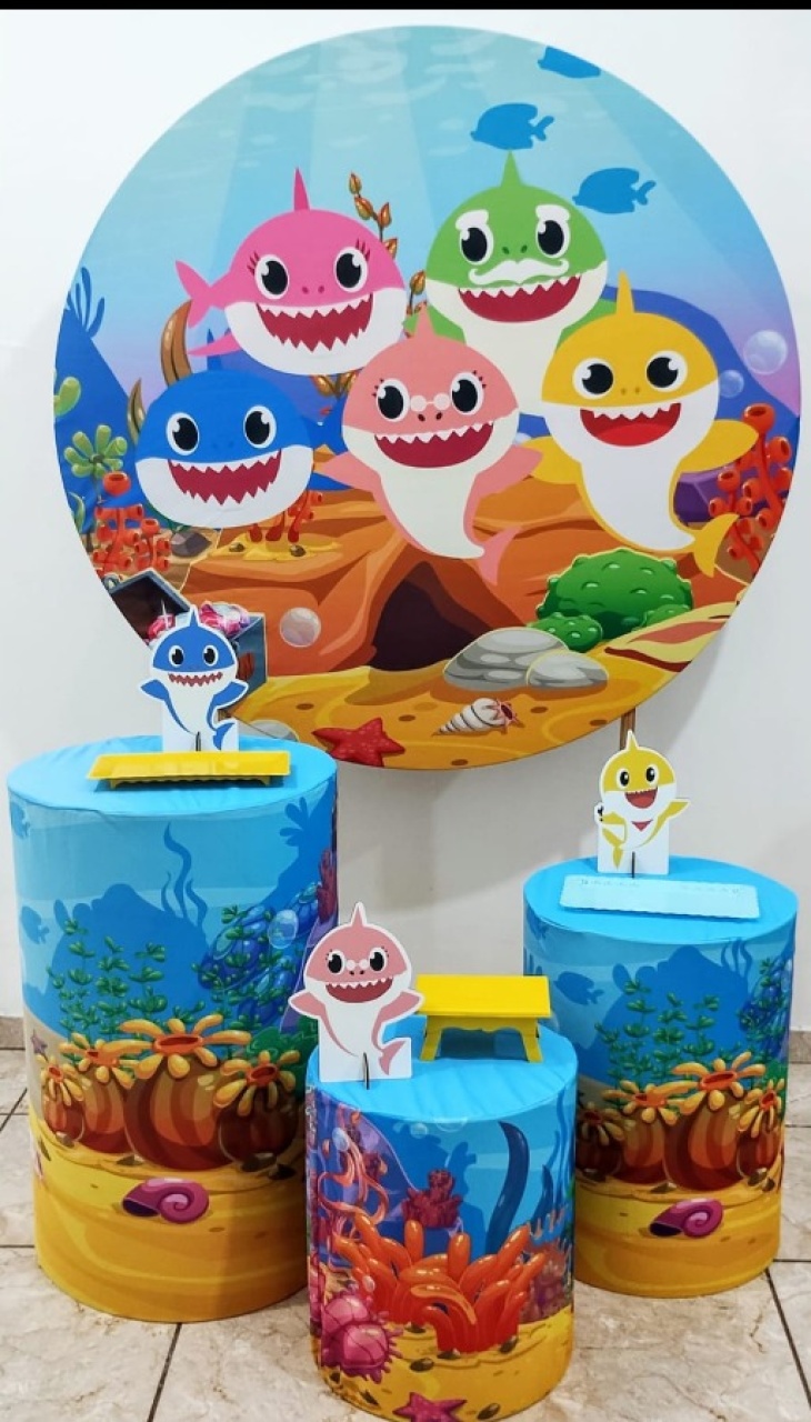 Kit Prata Baby Shark   - CARLA CHIESA FESTAS