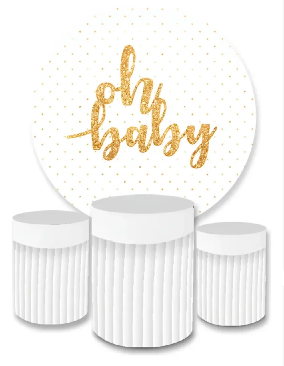 Kit Prata Oh Baby Branco - CARLA CHIESA FESTAS