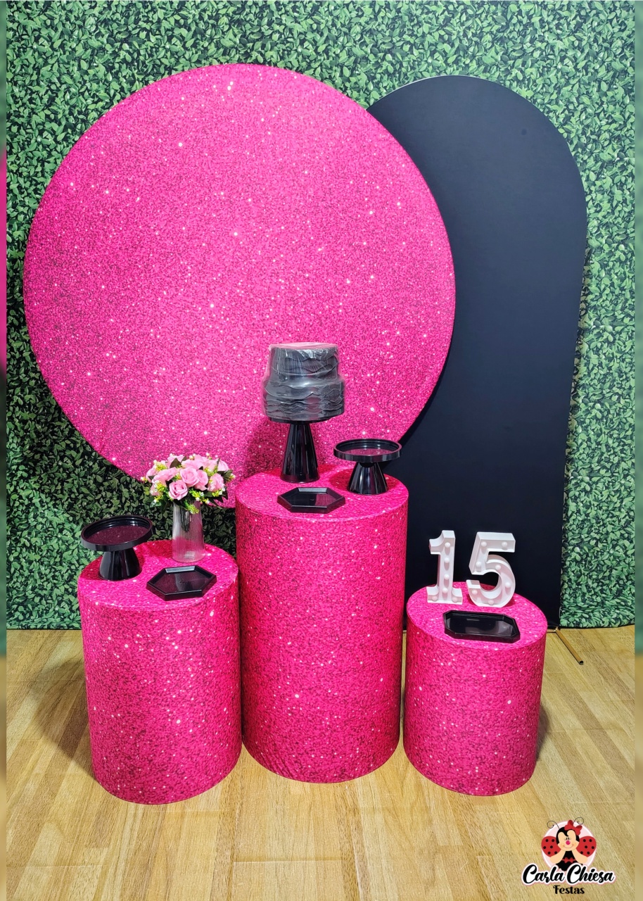 Kit Glitter Pink 15 Anos - CARLA CHIESA FESTAS