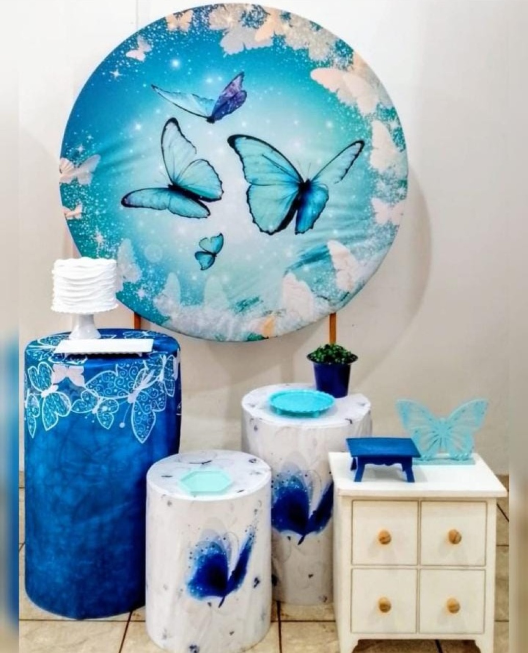 Kit Diamante Borboletas Azul - CARLA CHIESA FESTAS