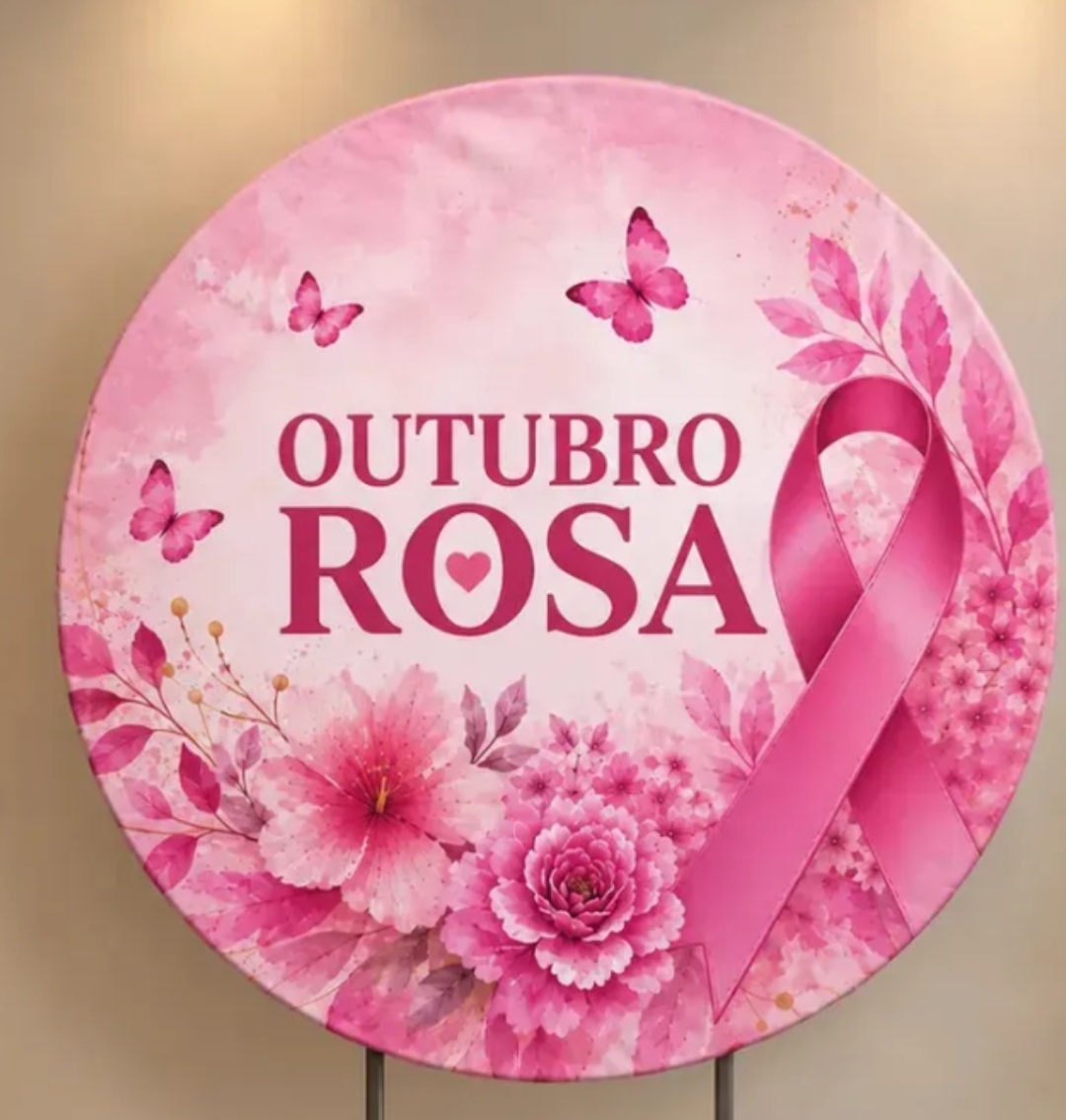 Capa Painel Redondo Outubro Rosa - CARLA CHIESA FESTAS